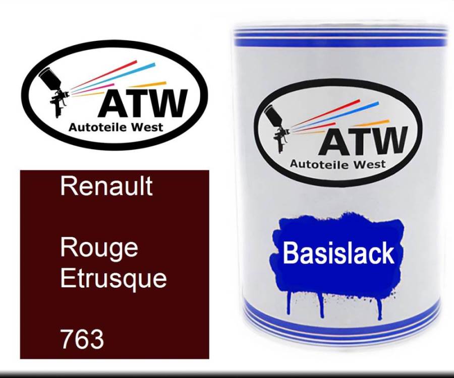 Renault, Rouge Etrusque, 763: 500ml Lackdose, von ATW Autoteile West.